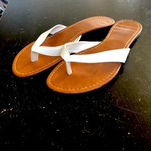 White thong sandal